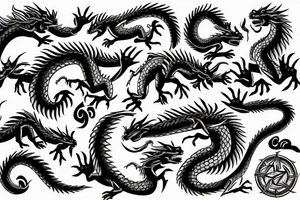 dragon from wrist to shoulder tattoo idea