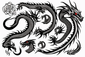 a dragon tattoo that wraps around the arm from the wrist to the shoulder tattoo idea