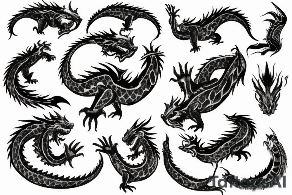 a dragon tattoo that wraps around the arm from the wrist to the shoulder tattoo idea