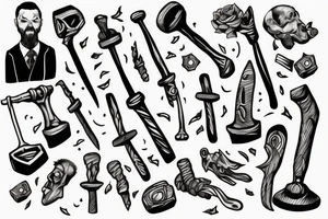 Owen holding hammer tattoo idea