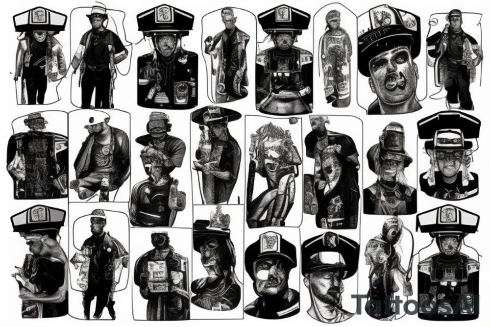Cyberpunk fireman tattoo idea