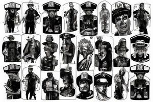 Cyberpunk fireman tattoo idea