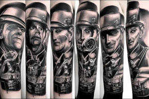 Cyberpunk fireman tattoo idea