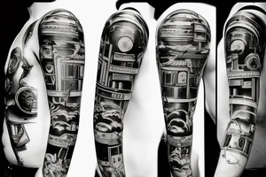 Cyberpunk fireman tattoo idea