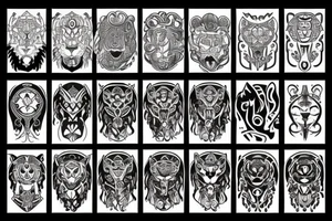 tribal lion tattoo idea