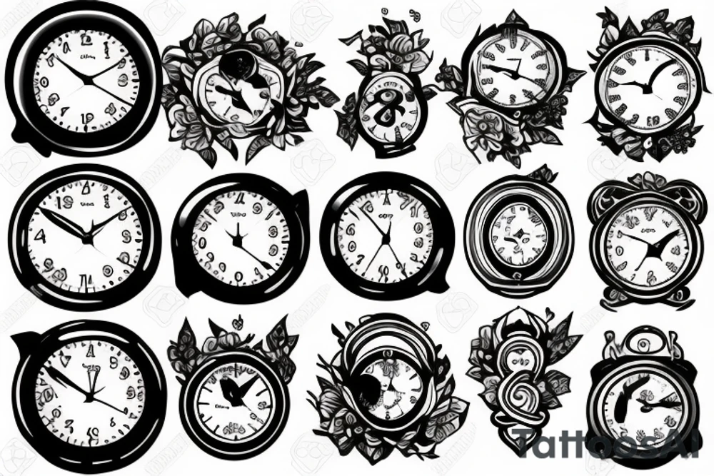 Birth clock tattoo idea