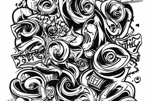 808 with big punto top of it -keine will das du gewinnst- bottom of it -richtung beverly hills- tattoo idea