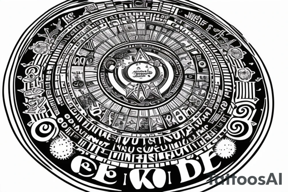 808 at the center. Top of the center write “keine will das du gewinnst” tattoo idea