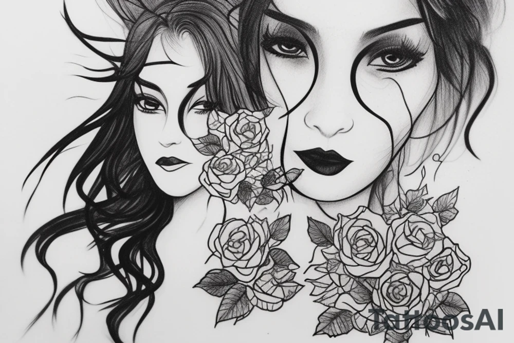 My girl friend name is saghar, we are together since april 6th, 2018. Her favorite color is black and her favorite flower is rose. tattoo idea