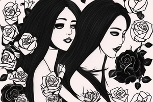 My girl friend name is saghar, we are together since april 6th, 2018. Her favorite color is black and her favorite flower is rose. tattoo idea