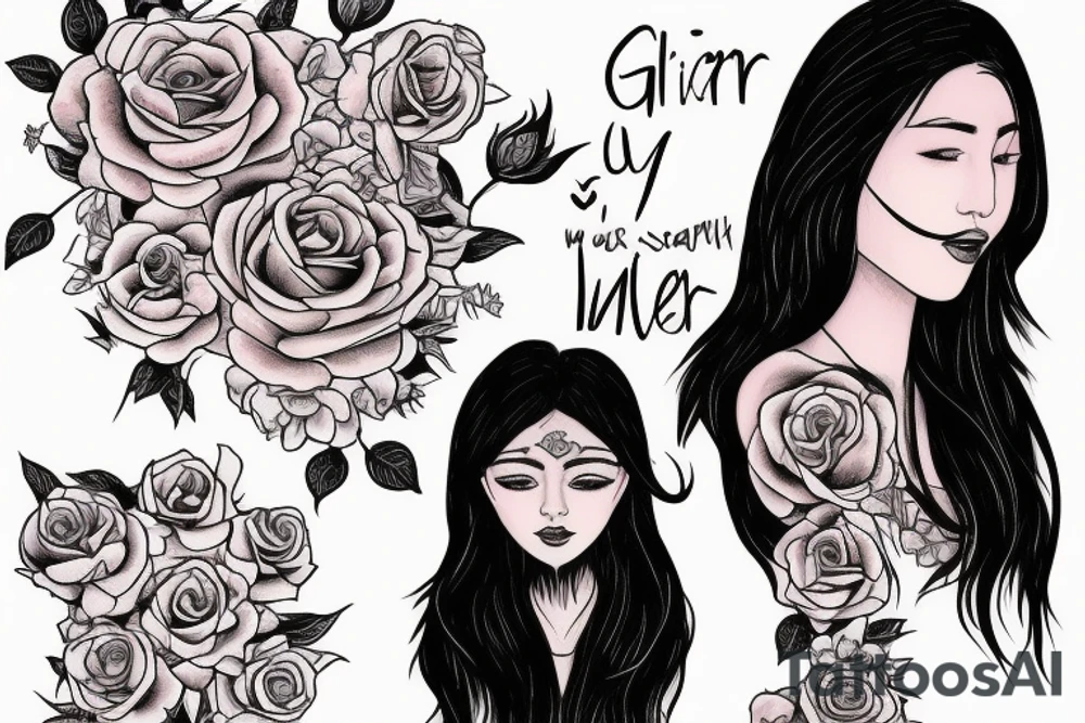My girl friend name is saghar, we are together since april 6th, 2018. Her favorite color is black and her favorite flower is rose. tattoo idea