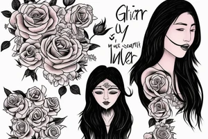 My girl friend name is saghar, we are together since april 6th, 2018. Her favorite color is black and her favorite flower is rose. tattoo idea