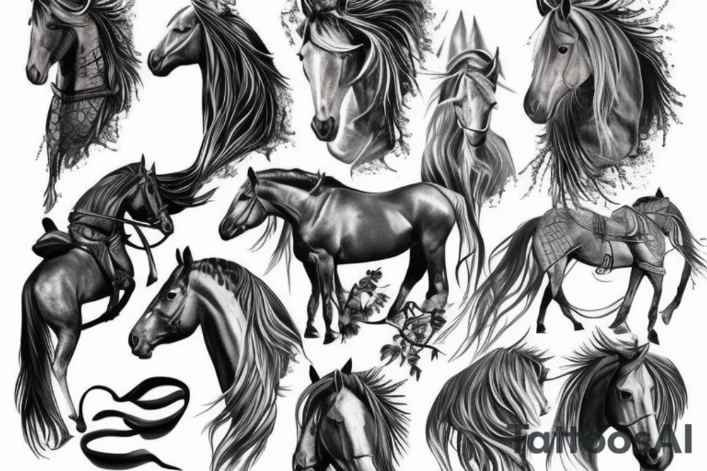 knight on Horse tattoo idea