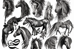 knight on Horse tattoo idea