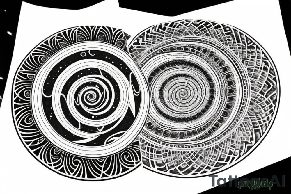Sacred geometry spiral universe ancient biology tattoo idea