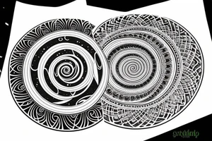 Sacred geometry spiral universe ancient biology tattoo idea