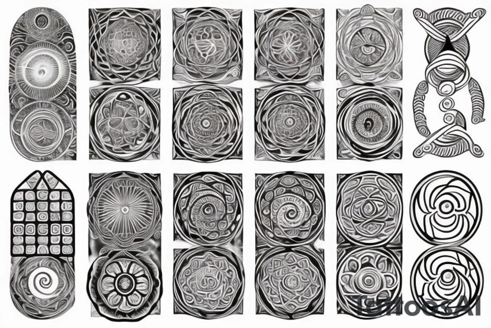 Sacred geometry spiral universe ancient biology tattoo idea