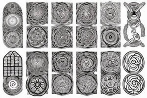 Sacred geometry spiral universe ancient biology tattoo idea
