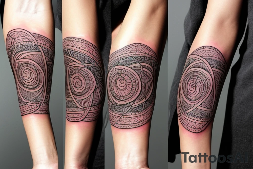 Sacred geometry spiral universe ancient biology tattoo idea
