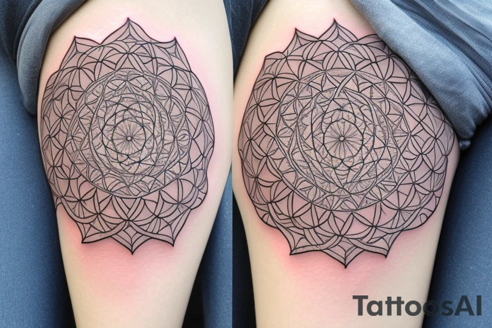 Sacred geometry spiral universe ancient biology tattoo idea