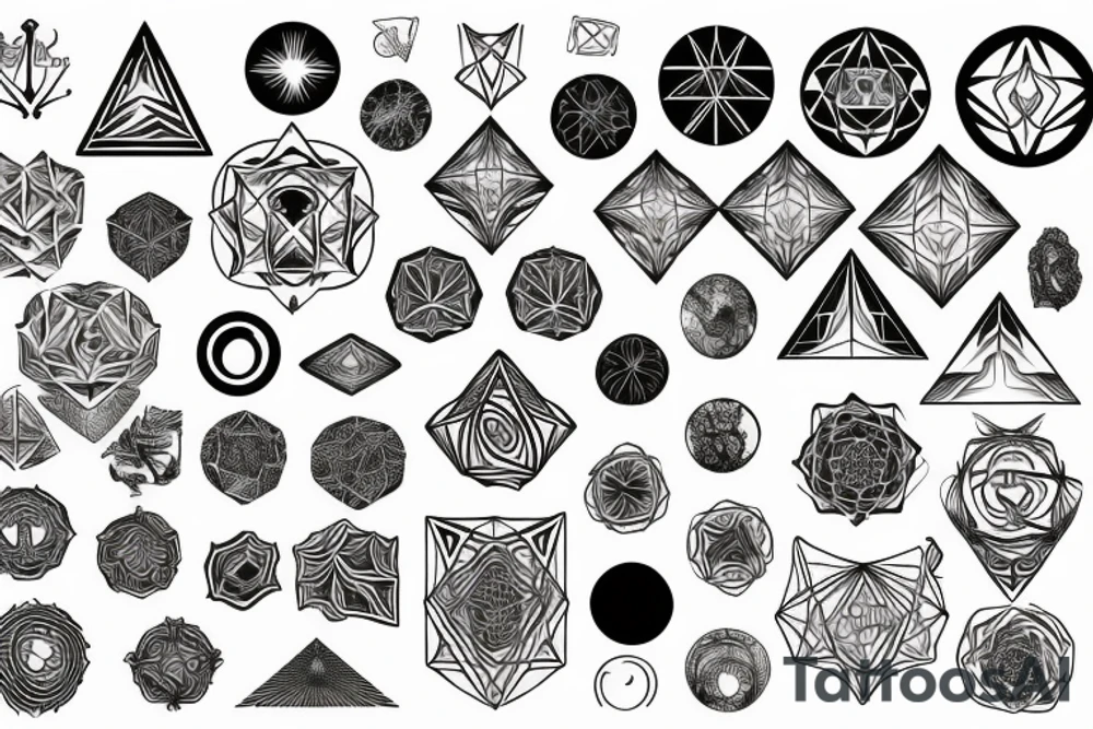 Sacred geometry universe ancient biology tattoo idea