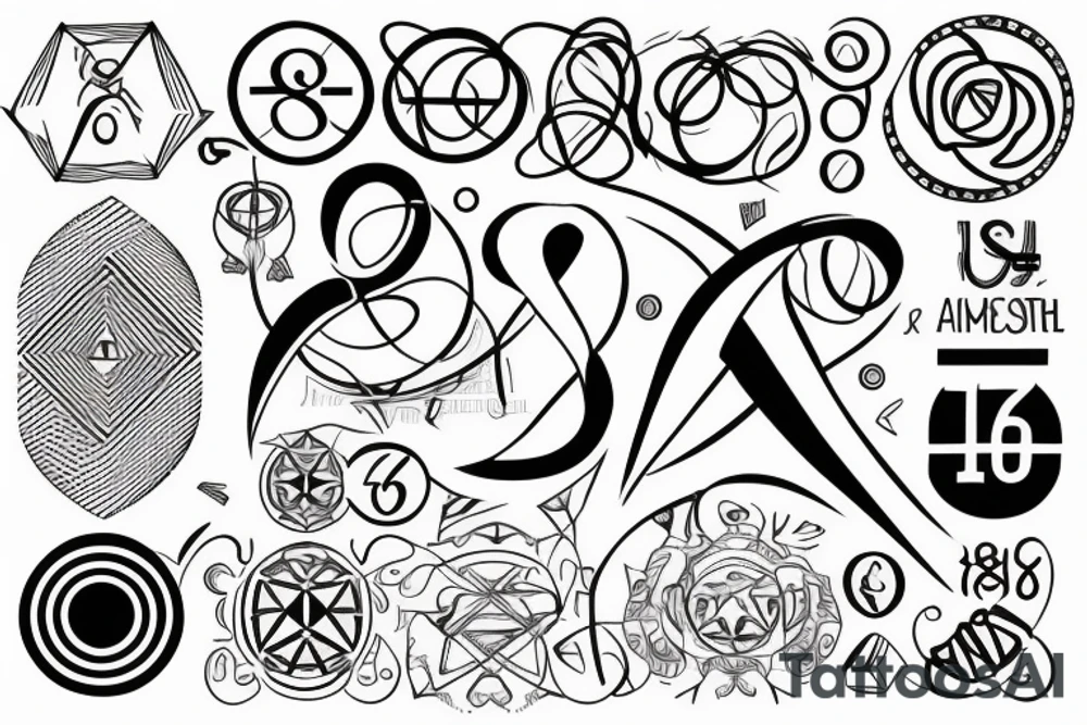 the number "18" but with the 8 as an infinity sign tattoo idea