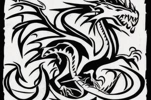 Word Miles with the letter s turning into a dragon tattoo idea