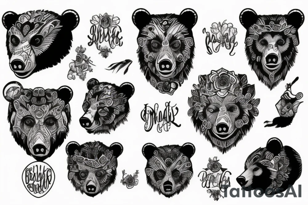 bear ghost tattoo idea