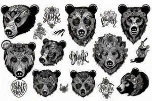 bear ghost tattoo idea