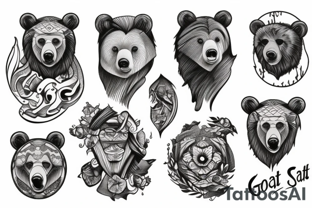 bear ghost tattoo idea