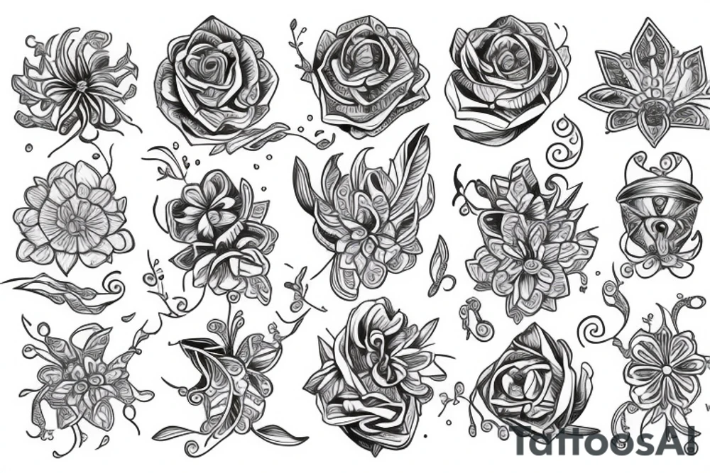 windflower tattoo idea