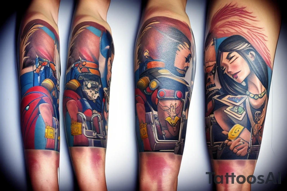 Playstation game characters and symbols tattoo idea