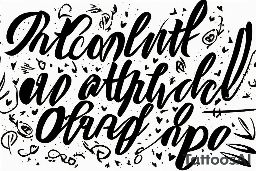 Quill with the phrase “pick up a pen start writing” in cursive tattoo idea