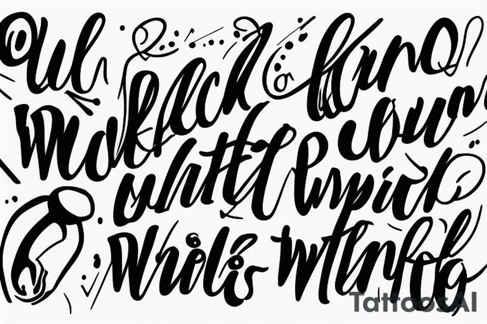 Quill with the phrase “pick up a pen start writing” in cursive tattoo idea