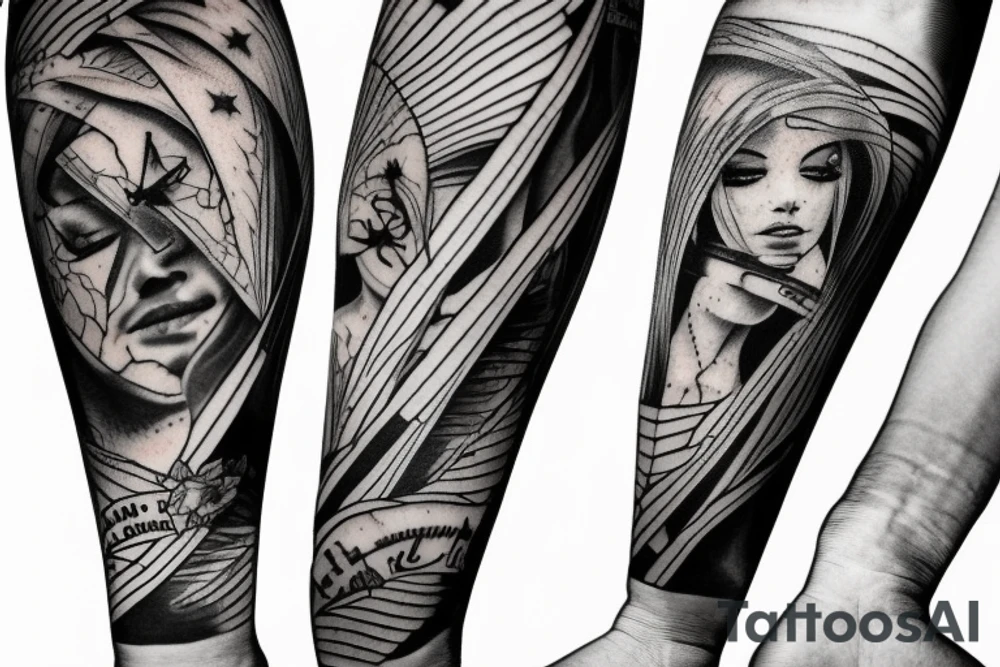 War pain suffering tattoo idea