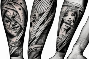 War pain suffering tattoo idea