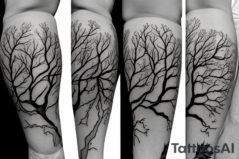 Maple tree with roots, rand reaching for Virgo tattoo idea Maple tree with roots, rand reaching for Virgo tattoo idea