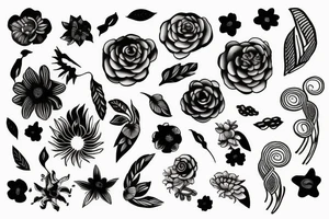 Wind flower tattoo idea