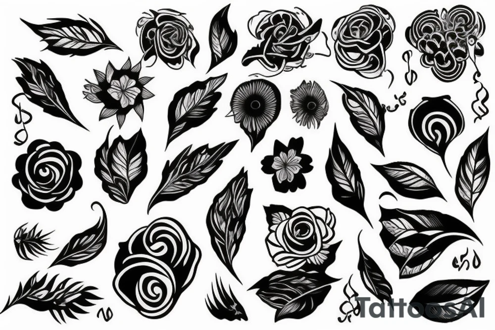 Wind flower tattoo idea