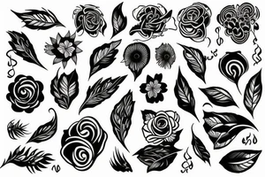 Wind flower tattoo idea