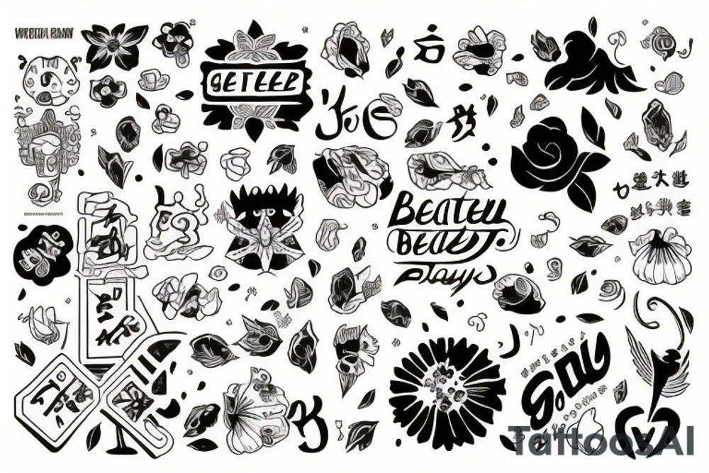 "get better day by day" tattoo idea