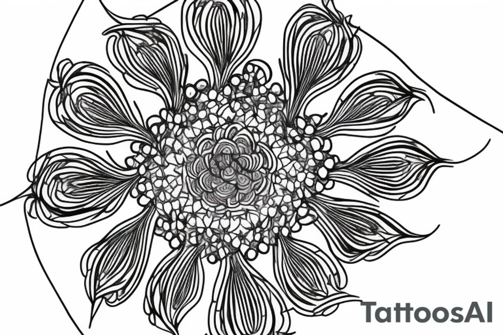 Wind flower tattoo idea