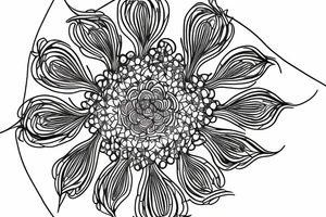 Wind flower tattoo idea