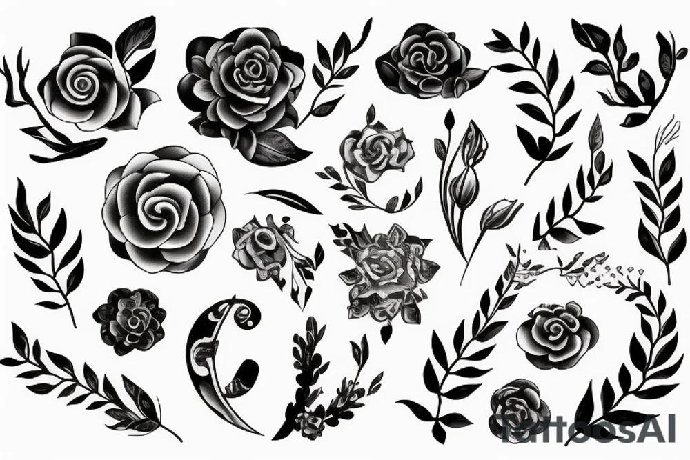 Wind flower tattoo idea