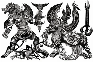 Warrior Arjun tattoo idea