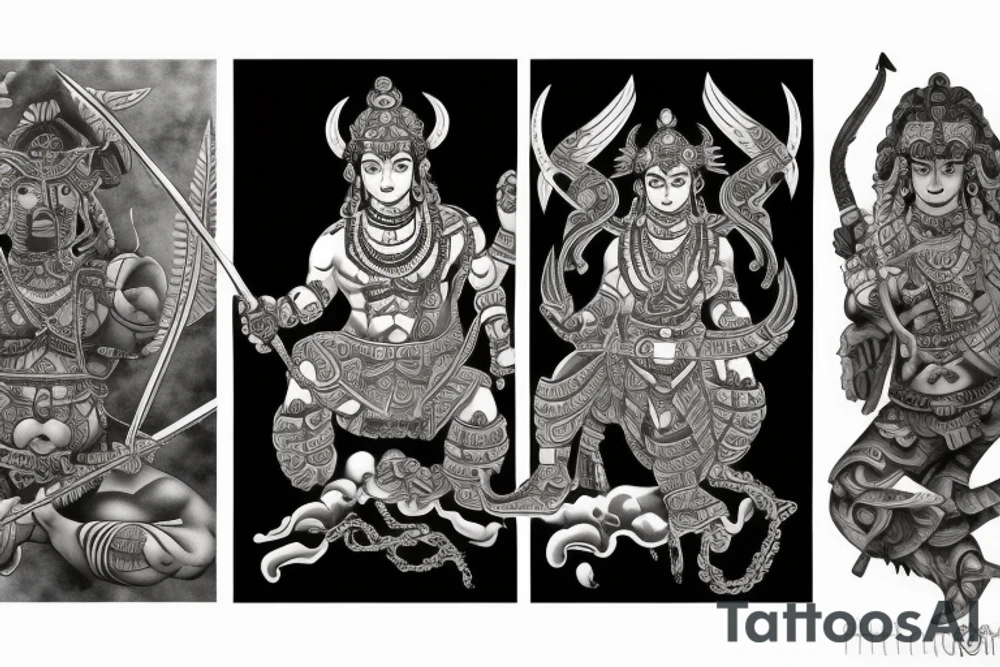 Warrior Arjun tattoo idea