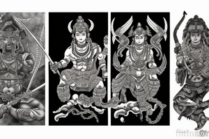 Warrior Arjun tattoo idea