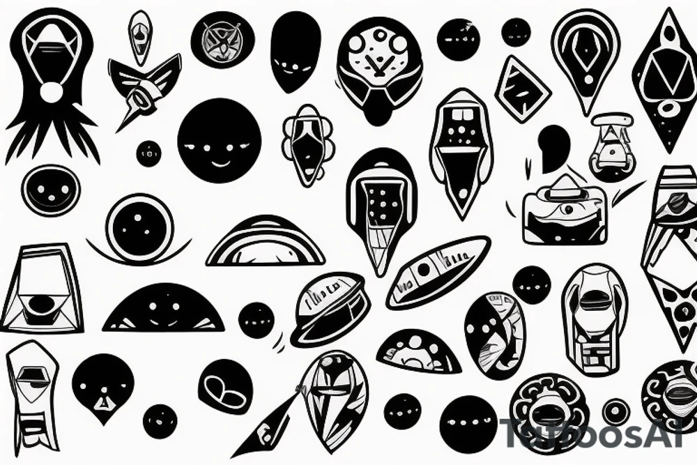 ufo cool design tattoo idea