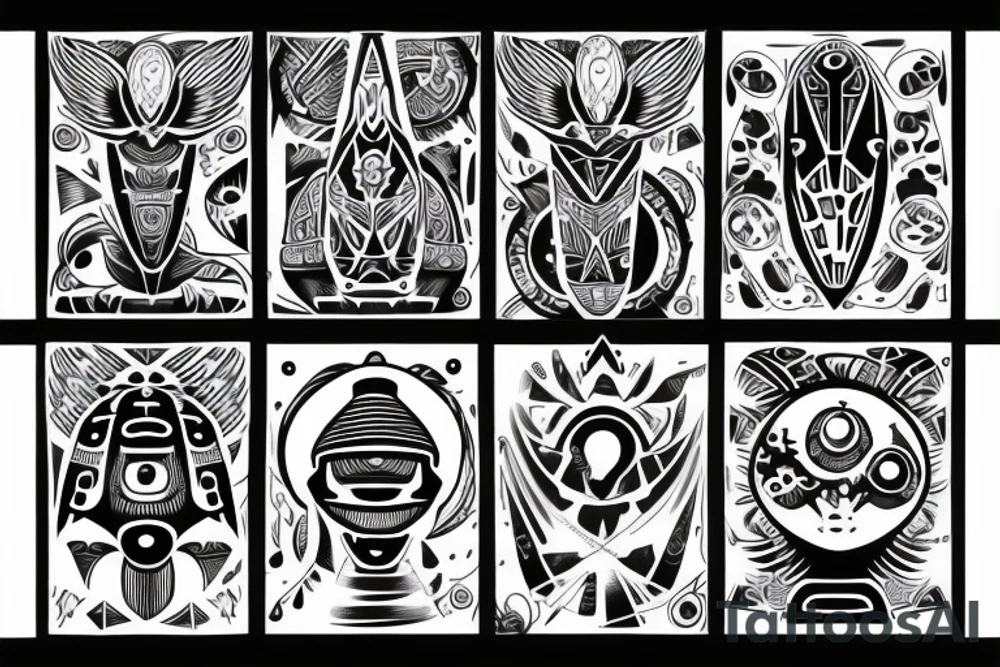 ufo cool design tattoo idea
