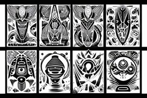 ufo cool design tattoo idea